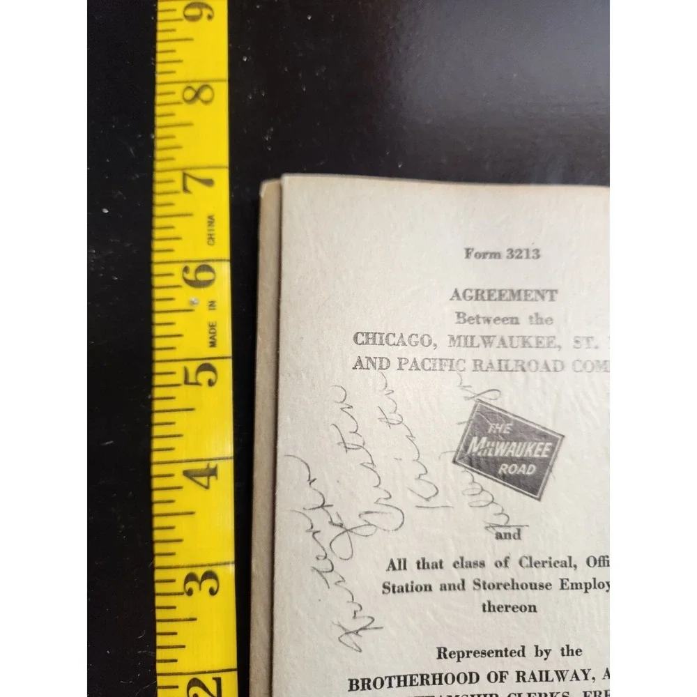 1967 VTG Employee Agreement for The‎ Milwaukee Road Railroad